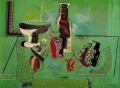 Compotier verre bouteille Früchte Stillleben verte 1914 kubist Pablo Picasso